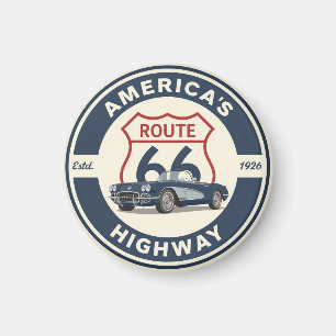 Historische Fernstraße Route 66 der USA Geschenke  Magnet