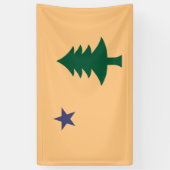 Historische Flagge Maine (1901-1909) Banner (Vertikal)