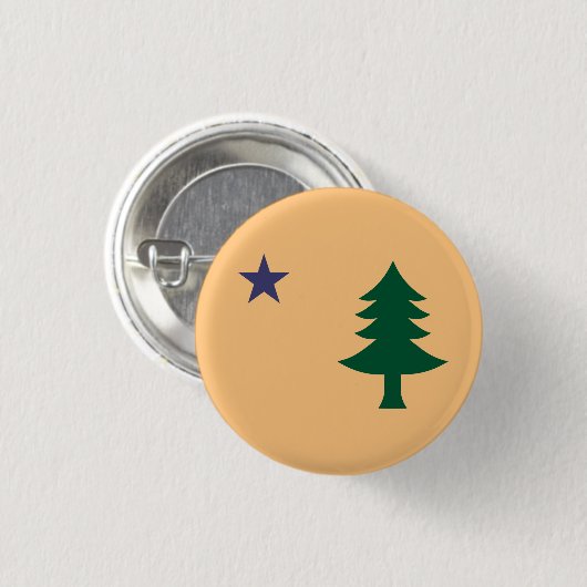 Historische Flagge Maine (1901-1909) Button (Vorne & Hinten)