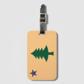 Historische Flagge Maine (1901-1909) Gepäckanhänger (Vorderseite Vertikal)