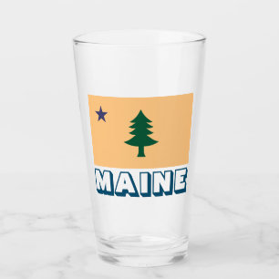 Historische Flagge Maine (1901-1909) Glas