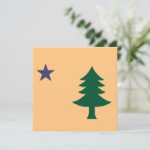 Historische Flagge Maine (1901-1909) Karte (Stehend Vorderseite)