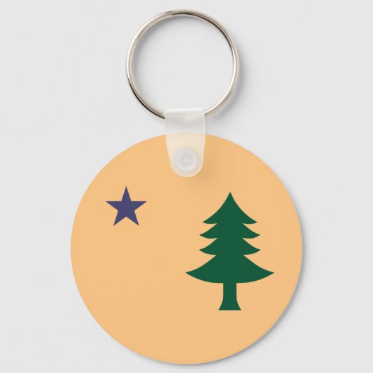 Historische Flagge Maine (1901-1909) Schlüsselanhänger (Vorderseite)