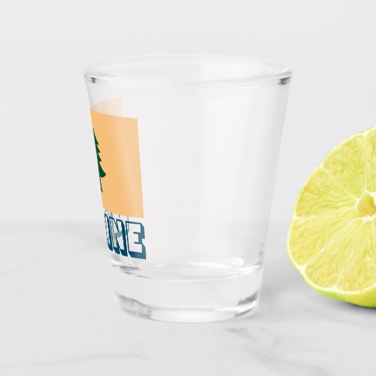 Historische Flagge Maine (1901-1909) Schnapsglas (Rechts)