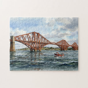 Historische Forth-Eisenbahnbrücke Schottland Aquar Puzzle