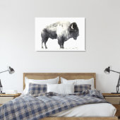 Historische Fotografie des amerikanischen Bison Leinwanddruck (Insitu (Schlafzimmer))