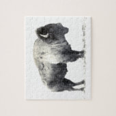 Historische Fotografie des amerikanischen Bison Puzzle (Vertikal)