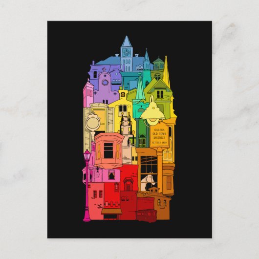 Historische Galena Illinois Rainbow Postkarte (Vorderseite)