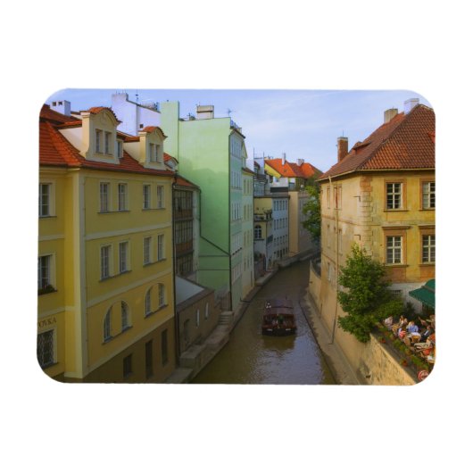 Historische Gebäude mit Kanal, Prag, Tschechien Magnet (Horizontal)