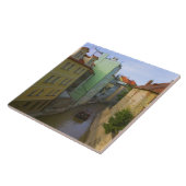 Historische Gebäude mit Kanal, Prag, Tschechische Fliese (Seite)