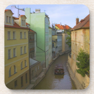 Historische Gebäude mit Kanal, Prag, Tschechische Getränkeuntersetzer
