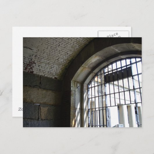 Historische Gefängniszelle Postkarte (Vorne/Hinten)