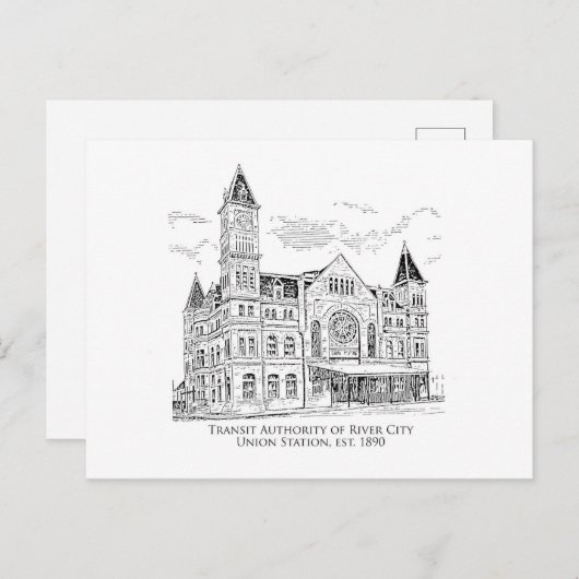 Historische Gewerkschaft Postkarte (Vorne/Hinten)