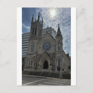 Historische gotische Kathedrale mit Rosette Postkarte