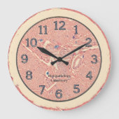 Historische Graft Wall Clock Große Wanduhr (Vorderseite)