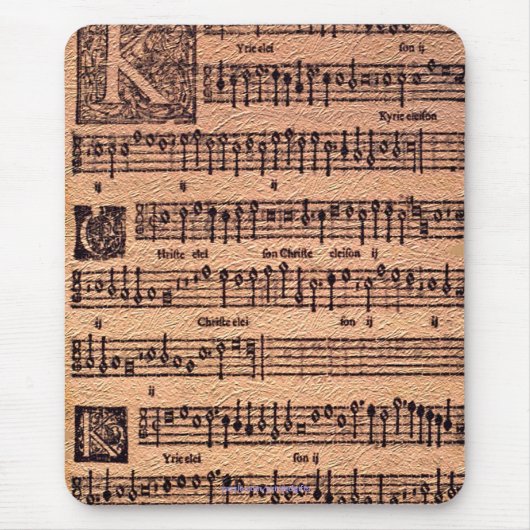 Historische Gregorianische Chant Sheet Music Mouse Mousepad (Vorne)