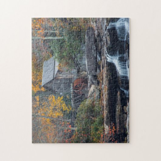 Historische Gristmühle auf Glade Creek Puzzle (Vertikal)