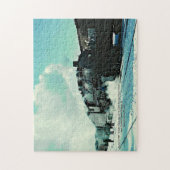 Historische Güterzuglokomotive Motor Puzzle (Vertikal)