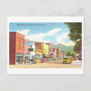 Historische Hauptstraße, Andrews, North Carolina, Postkarte
