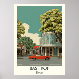 Historische Hauptstraße von Bastrop Texas Poster