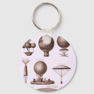 Historische Heißluftballon-Designs Schlüsselanhänger