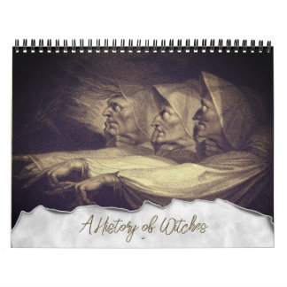 Historische Hexen im Vintage-Stil Kalender