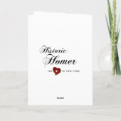 Historische Homer's Lincoln Trifecta Grußkarte Karte (Rückseite)