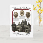 Historische Homer's Lincoln Trifecta Grußkarte Karte (Gelbe Blume)