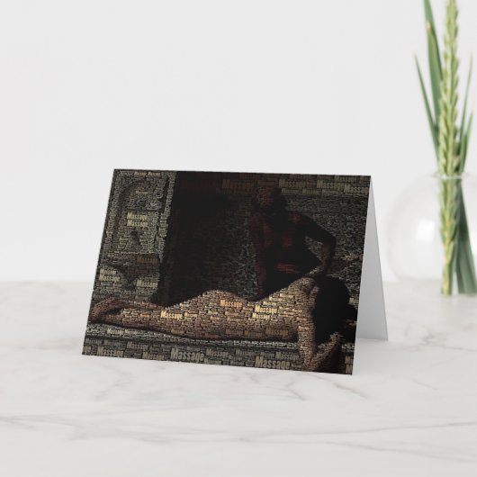 Historische Illustration Massage Therapie Client Karte (Vorderseite)