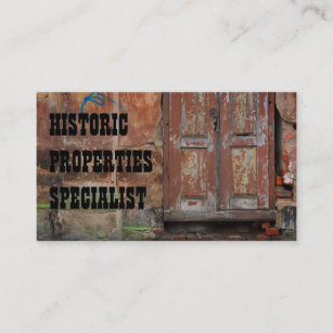 Historische Immobilien Spezialist für Vintages Anw Visitenkarte