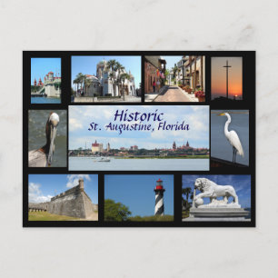 Historische Impressionen von St. Augustine, Florid Postkarte