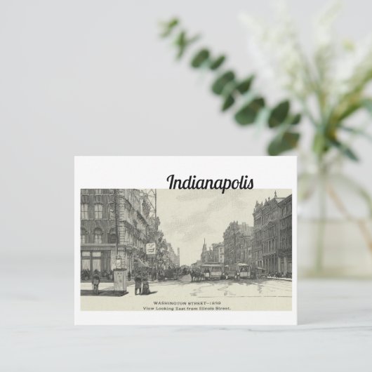 Historische Indianapolis Sketch Postkarte (Stehend Vorderseite)