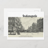 Historische Indianapolis Sketch Postkarte (Vorne/Hinten)