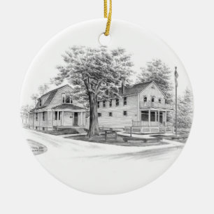 Historische Jaite Mill in Ohio (CVNP) Keramik Ornament