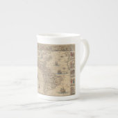 Historische Karte Amerikas (Nord- und Südamerika) Porzellantasse (Vorderseite Rechts)