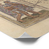 Historische Karte Amerikas (Nord- und Südamerika) Poster (Ecke)