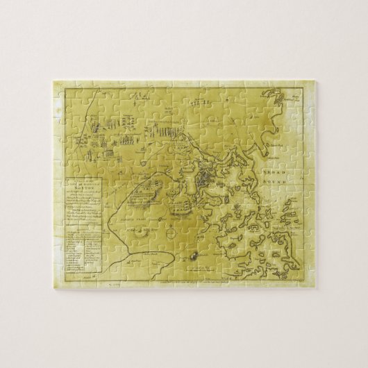 Historische Karte Boston Amerikas Revolutionskrieg Puzzle (Horizontal)