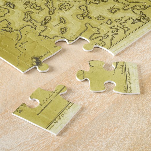 Historische Karte Boston Amerikas Revolutionskrieg Puzzle (Seite)