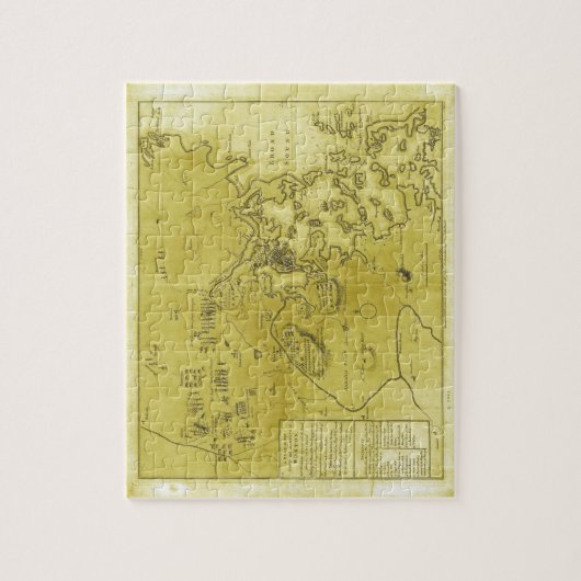 Historische Karte Boston Amerikas Revolutionskrieg Puzzle (Vertikal)