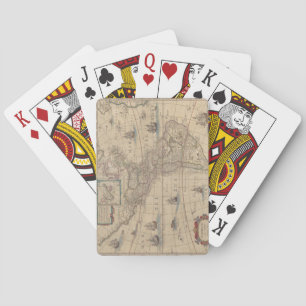 Historische Karte der Amerikas (Süd- und Nordameri Spielkarten