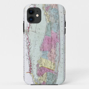 Historische Karte der Reisend-1855-1857 von Long iPhone 11 Hülle
