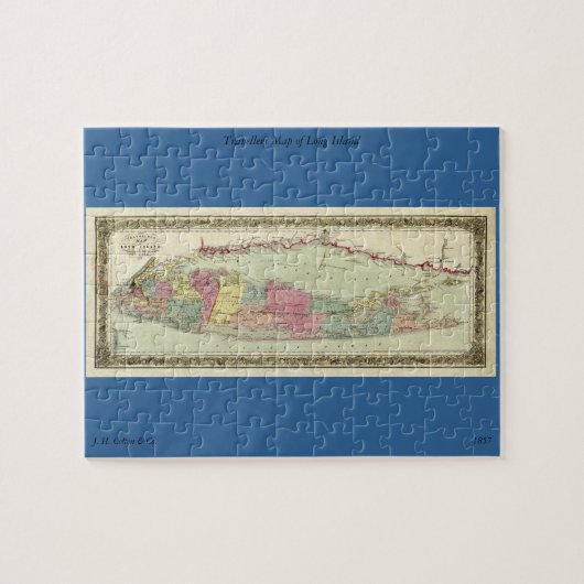 Historische Karte der Reisend-1855-1857 von Long Puzzle (Horizontal)