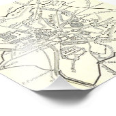 Historische Karte der Stadt Rom Fotodruck (Ecke)
