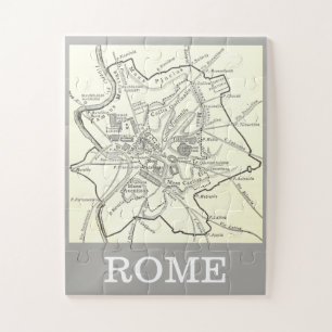 Historische Karte der Stadt Rom Puzzle