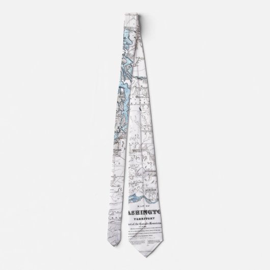 Historische Karte der Washington-Gebiets-Krawatte Krawatte (Rückseite)