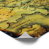 Historische Karte des antiken Thrakien aus dem Jah Poster (Ecke)