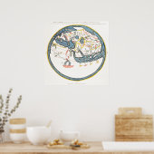 Historische Karte des Indischen Ozeans Poster (Küche)