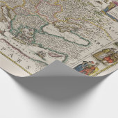 Historische Karte des mittelalterlichen Europas (v Geschenkpapier (Ecke)