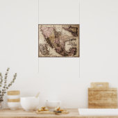 Historische Karte Mexiko und Guatemala Canvas Prin Poster (Küche)