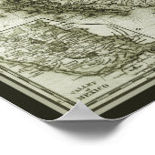 Historische Karte Mexiko und Guatemala Poster/Druc Poster (Ecke)